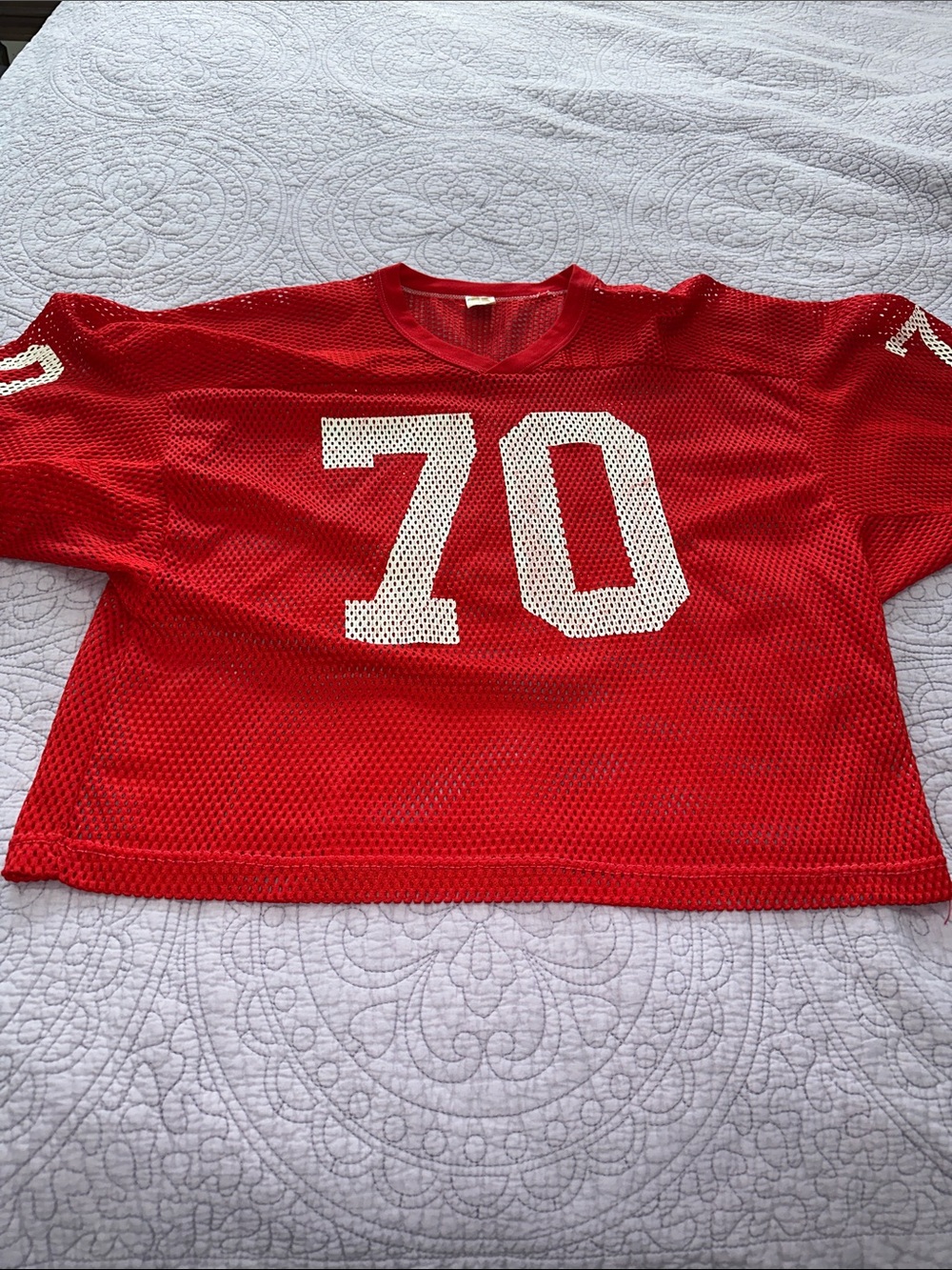 Vintage Russell Athletic #70 mesh football practice jersey (XL) - Picture 3 of 4